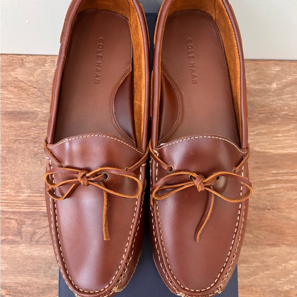 Men’s Cole Haan Brown Leather Moccasin Driving Loafers Size 11